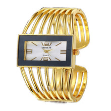 Load image into Gallery viewer, Big Face Gold Silver Bangle Watch