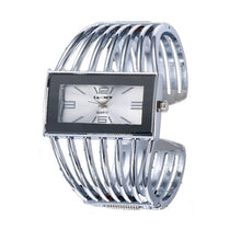 Load image into Gallery viewer, Big Face Gold Silver Bangle Watch