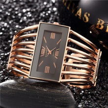 Load image into Gallery viewer, Big Face Gold Silver Bangle Watch