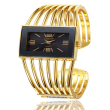 Load image into Gallery viewer, Big Face Gold Silver Bangle Watch